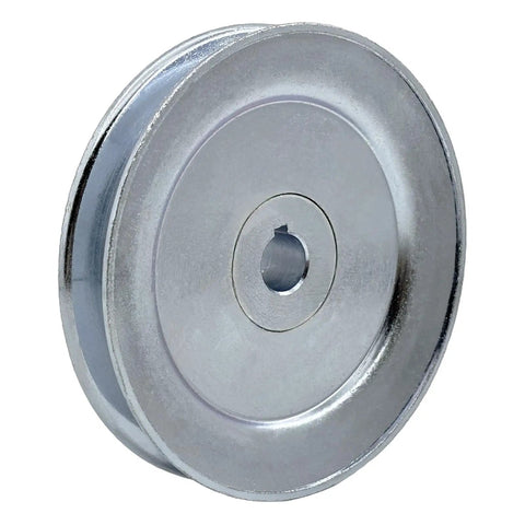 Heavy Duty 5 Inch Single Groove V Belt Pulley With 0.625 Inch Bore For A B 5L 4L V Belt Drives Durable 1020 Steel Zinc Plated Motor Pulley 5 Inch OD