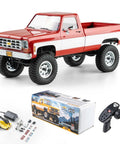Chevrolet K10 One Eighteen Scale RC Truck With 4WD Dual Speed Switch LED Lights Off Road Crawler For Adults in red with box