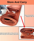 Durable Orange Canvas Unloading Chute 20m Cargo Slide Tarpaulin rolled for easy storage