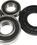 Professional Grade Bearing And Seal Kit For Whirlpool Front Load Washer Tub compatible with GHW9250MW0 GHW9300PW0, showing three bearings and one seal.