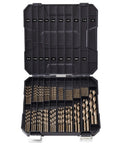 Cobalt Drill Bit Set For Hardened Metal And Stainless Steel 122 Pieces M35 High Speed Steel Twist Jobber Bits One Sixteenth To One Half Inch With Beefy Plastic Index Storage Case