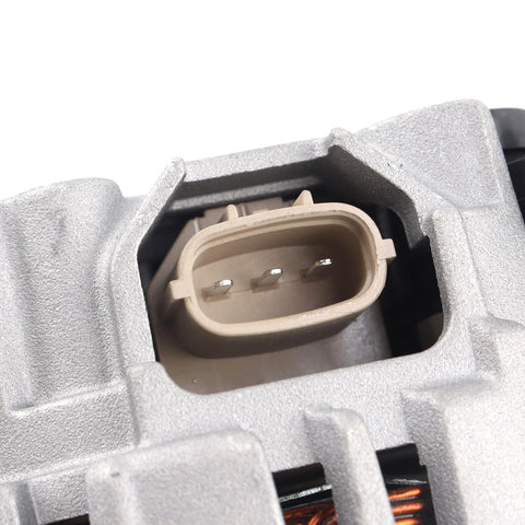 Close-up view of Alternator For 2010-2013 Mazda 3 2.0L 12V 100Amp Replacement Direct Fit OE Style electrical connector