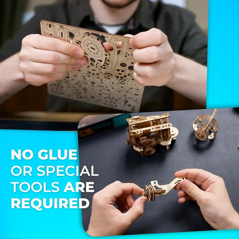 Steampunk Submarine Mechanical 3D Puzzle Kit For Adults And Teens, wooden parts assembled by hand, no glue