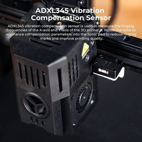 Vibration Compensation Sensor For Ender-3 V3 KE 3D Printer With ADXL345 Precision Sensing To Kill Ringing By Tuning Resonance Parameters In The Printer, Improve Print Quality, Z Axis Stability, And Crisp Layer Details.