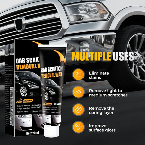 New Upgraded Car Scratch Remover For Deep Scratches, Easy DIY Car Paint Repair Kit With Wipe And Sponge, No Tools Needed, Vehicle Scratch Repair Solution For Cars Trucks SUVs Today with packaging and product tube.