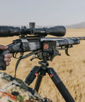 Hunter using DeathGrip Aluminum Tripod With Durable, Lightweight Aluminum Frame For Hunting And Outdoors in field