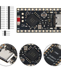 4Pcs Nrf52840 Pro Micro Development Board With Bluetooth 5.0 And Usb C Wireless Charging Module For Diy Electronics And Iot Maker Projects Featuring Arm Cortex M4F Processor With Totally Sick Performance, showing main board and pin headers.