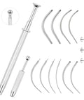 Piercing Taper Grabber Set For Changing Jewelry 14G 16G 18G 20G with threadless insertion pins and screw-on tools
