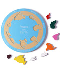 Big Hands On Seven Continents Puzzle Wooden World Map Board For Kids with colorful continent pieces and labeled continents.