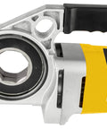 Steel Dragon Tools 550 Portable Handheld Pipe Threader Threading Machine close-up showing die head and motor casing