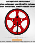 Straight Shooter Hand Pushed Measuring Wheel And Portable Telescoping Distance Tracker With Hd Lcd Screen, red wheel with positioning pin.
