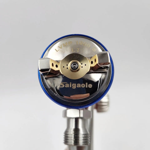 Get That Sick Auto Body Finish The Badass High Atomization Pneumatic Spray Gun with 1.7mm tip view from above.