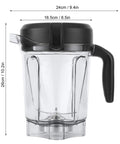 Clear Blender Jar With Blade Lid Replacement, 64 Ounce Transparent Container For Smoothies And Sauces, Compatible With G Series Blenders And 5300, BPA Free, Durable High Quality, Easy Pour Measurements