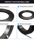 Heavy Duty Steel Strapping Coil, 1/2 Inch Wide, 0.020 Inch Thick, 200 Feet Long, 1100 Lb Break Strength in four views