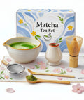 7 Piece Matcha Kit For Beginners With Ceramic Bowl Bamboo Whisk Ceramic Holder Sifter Chashaku Scoop Bamboo Spoon And Tea Towel