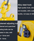 Solid As A Rock Retractable Spring Balancer Tool Hanger Bracket with alloy steel hook and thickened adjusting nut for secure lifting.
