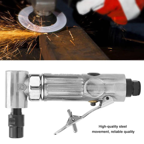 Tough As Nails 90 Degree Pneumatic Die Grinder Cranked Up To 20000 RPM with steel body and trigger for precision cutting and polishing.