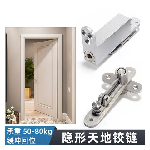 Heavy Duty Concealed 360 Degree Hydraulic 3 Way Door Closer With Smooth Automatic Return and Zero Hassle Flush Installation, featuring silver finish.