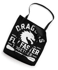 Black Dragon Boat Paddler Tote Bag For Dragonboat Racing Teams And Festivals Durable Carryall With Comfortable Straps showing a dragon design