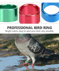18 Piece Aluminum Pigeon Rings Colorful Bird ID Bands For Pigeon Feet Tagging And Leg Marking Reusable Lightweight Bird Bands for Doves