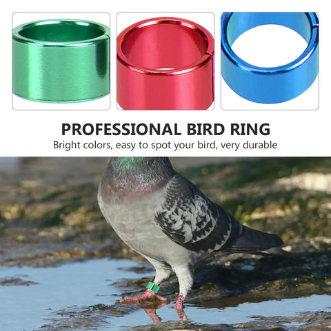 18 Piece Aluminum Pigeon Rings Colorful Bird ID Bands For Pigeon Feet Tagging And Leg Marking Reusable Lightweight Bird Bands for Doves