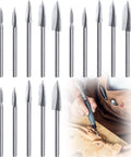15 Piece Wood Carving Bits Set For Rotary Tools One Eighth Inch HSS Engraving Drill Bit Kit For Woodworking And DIY Projects layout