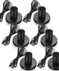 Six Pack Polished Metal Lamp Sockets E26 E27 Screw Base Holders For Bulbs Replacement Desk Lamp Base With 6 Feet Cord On Off Switch