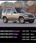 A 2002 Jeep Liberty shown as compatible with A C Clutch Cycle Switch Beefed Up For 2001 2007 PT Cruiser 2002 2006 Wrangler Liberty And 2002 2005 Neon Replace Air Conditioning Pressure Sensor Switch With OE 5072200AA