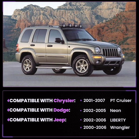 A 2002 Jeep Liberty shown as compatible with A C Clutch Cycle Switch Beefed Up For 2001 2007 PT Cruiser 2002 2006 Wrangler Liberty And 2002 2005 Neon Replace Air Conditioning Pressure Sensor Switch With OE 5072200AA