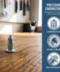 Jack Nuts Assortment Kit M4 M5 M6 Heavy Duty Bolts And Hollow Wall Anchors With Petal Expansion Nuts For Thin Metal Doors And Plasterboard Sheet Multi Purpose Fastening Set For Home Improvement And Automotive Projects metal jack nut shown on wood surface