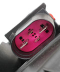 Connector view of No Sweat Dual Electric Radiator Cooling Fan Assembly Direct Swap Fit For Vw Golf Beetle Jetta Rabbit 2.0L 2.5L.
