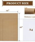 Product size diagram showing 12x16 inch Teflon sheet with 0.13mm thickness. Part of 20 Pack Teflon Sheets For Heat Press And Ironing.