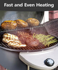Replacement Heating Element For Char-Broil Patio Bistro TRU-Infrared Electric Grill with food on grill