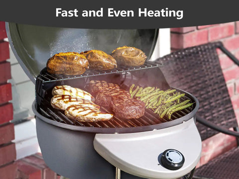 Replacement Heating Element For Char-Broil Patio Bistro TRU-Infrared Electric Grill with food on grill