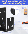 Heavy Duty Door Barricade Brackets For 2x4 Doors, Steel Security Bar Holder For Home Basement And Garage, Pre Drilled