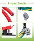 Straight Shot Plug And Play Alternator Stator Swap Wiring Cable Conversion Harness Kit For Ford F150 F250 Super Duty Ranger Bronco Mustang 1984 Through Current 2G To 3G Upgrade, showing detailed wire connectors and heavy gauge cable.