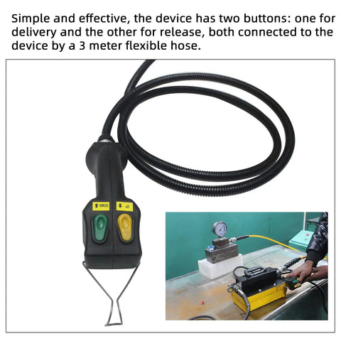 Heavy Duty 10,000 PSI Air Hydraulic Pump With Wireless Remote Control and Half Gallon Oil Reservoir for Smooth No Sweat Operation on Job Sites Rock Solid Build and Effortless Handling for Any Project