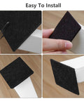 Heckin Smooth Felt Furniture Pads For Hardwood Floors Anti Scratch Guards being installed on chair legs.