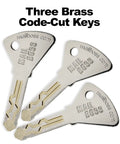 Three brass keys for Curbside Locking Security Mailbox for Home Use, USPS Approved, Heavy-Duty Workhorse 14-16 Gauge Galvanized Steel