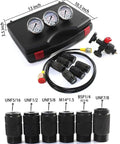 Hydraulic Nitrogen Pressure Test Set And Accumulator Charging Kit With 3 Gauges 1500 PSI 3600 PSI 6000 PSI 7 Couplings And 1 Gas Hose