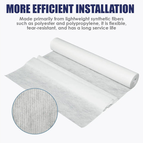 High Density Stitched Polyester Roof Mesh Fabric 40 X 157.5 Ft Crack Resistant Reinforcement Tape on a roll for roof sealing.