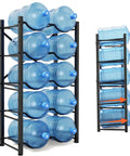 Heavy Duty 5 Gallon Water Jug Rack No Nonsense Detachable 5 Tier Double Row Stand That Holds 10 Bottles Durable Cast Iron