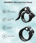 Bike Seat Post Clamp 31.8/34.9mm Aluminum Quick Release, lightweight design, 6061 aluminum, easy to install