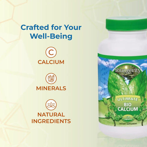 Bio Calcium Chelated Calcium Complex With Magnesium Zinc Copper Potassium Boron For Strong Bones And Joints, 120 Capsules bottle