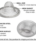 Two Pack 1.0 Inch Drain Strainer Mesh Basket For Sink Hair Catcher Stainless Steel with anti-rust, easy clean design