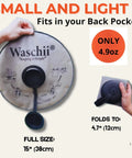No Sweat Pocket Size Manual Travel Clothes Washer For Camping And Vanlife Lightweight Portable Mini Hand Wash Kit Eco Friendly Essentials Gear Clean Up Pack Light Wash Anywhere, 15 inches diameter.