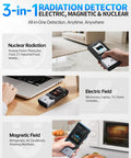 FNRSI GC-03 Geiger counter 3-in-1 radiation detector with color screen for NR/EMF/EF monitoring.