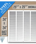 Durable High Quality Steel Return Air Grille Vent Cover Grill Perfect For 24 Inch By 24 Inch Duct Openings In White Finish