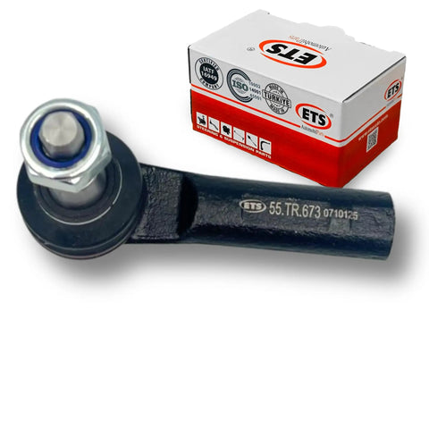 2Pc Front Outer Tie Rod End Kit ES801123 For 2019 2024 Ram 1500 Classic And 2013 2018 Ram 1500 Premium Quality Steering Linkage Replacement Durable Easy Install Backed By 3 Year Warranty, black metal tie rod end with ETS box