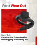 Universal Wrench Extender For Half Inch Drive Breaker Bars And 21 Millimeter Hex Drive, black oxide coated adapter